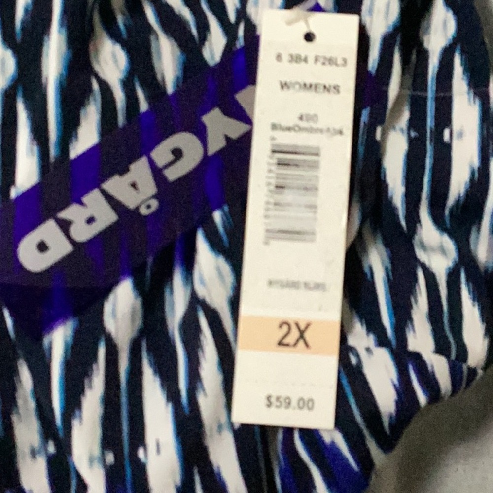 Chico's Blue Patterned Blouse Nygard size 2X NWT - Picture 5 of 5